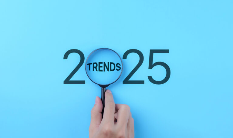 2025 trends magnified by a glass