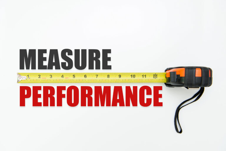 Tape measure illustrating performance measurement concept.